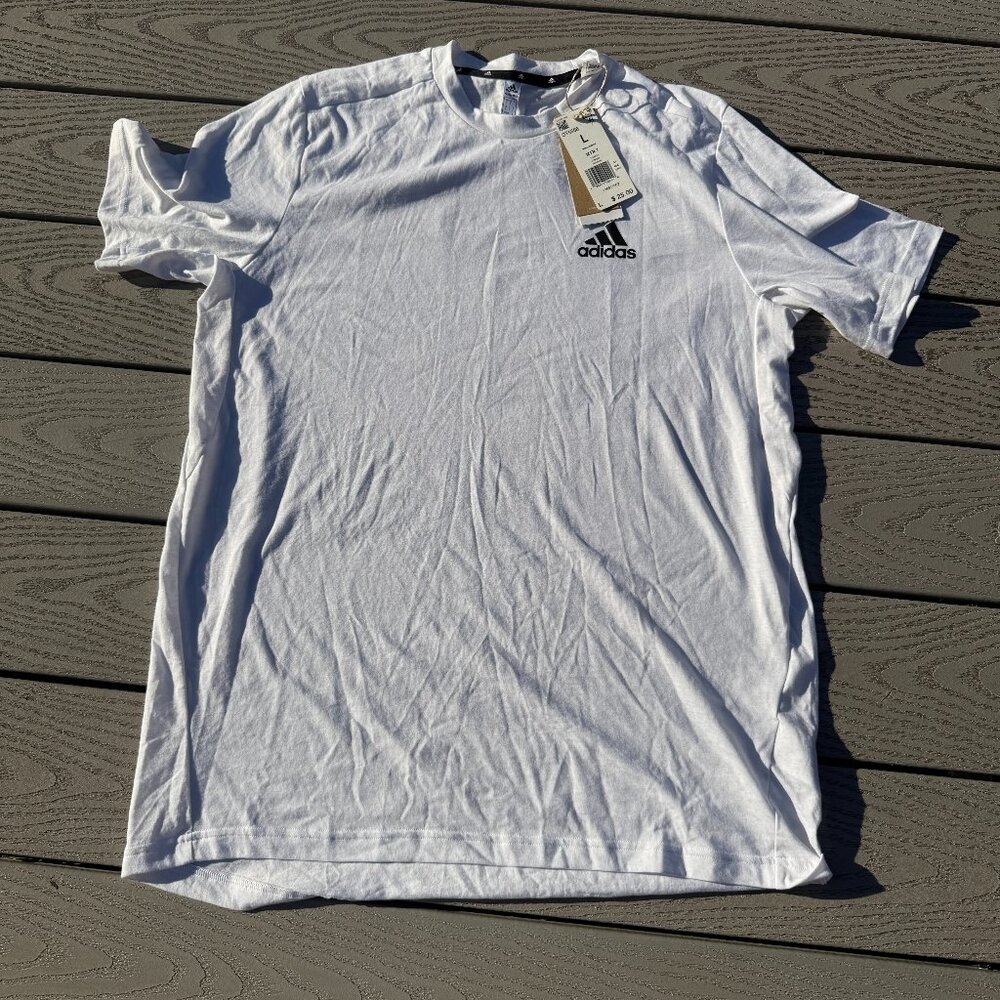 Adidas  PrimeGreen TEE T-Shirt White Large NWT